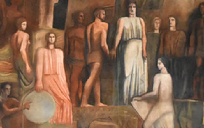 Murale Sironi in aula Magna